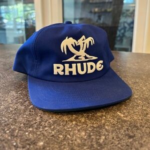 Rhude Palms Cotton-l hat in blue
